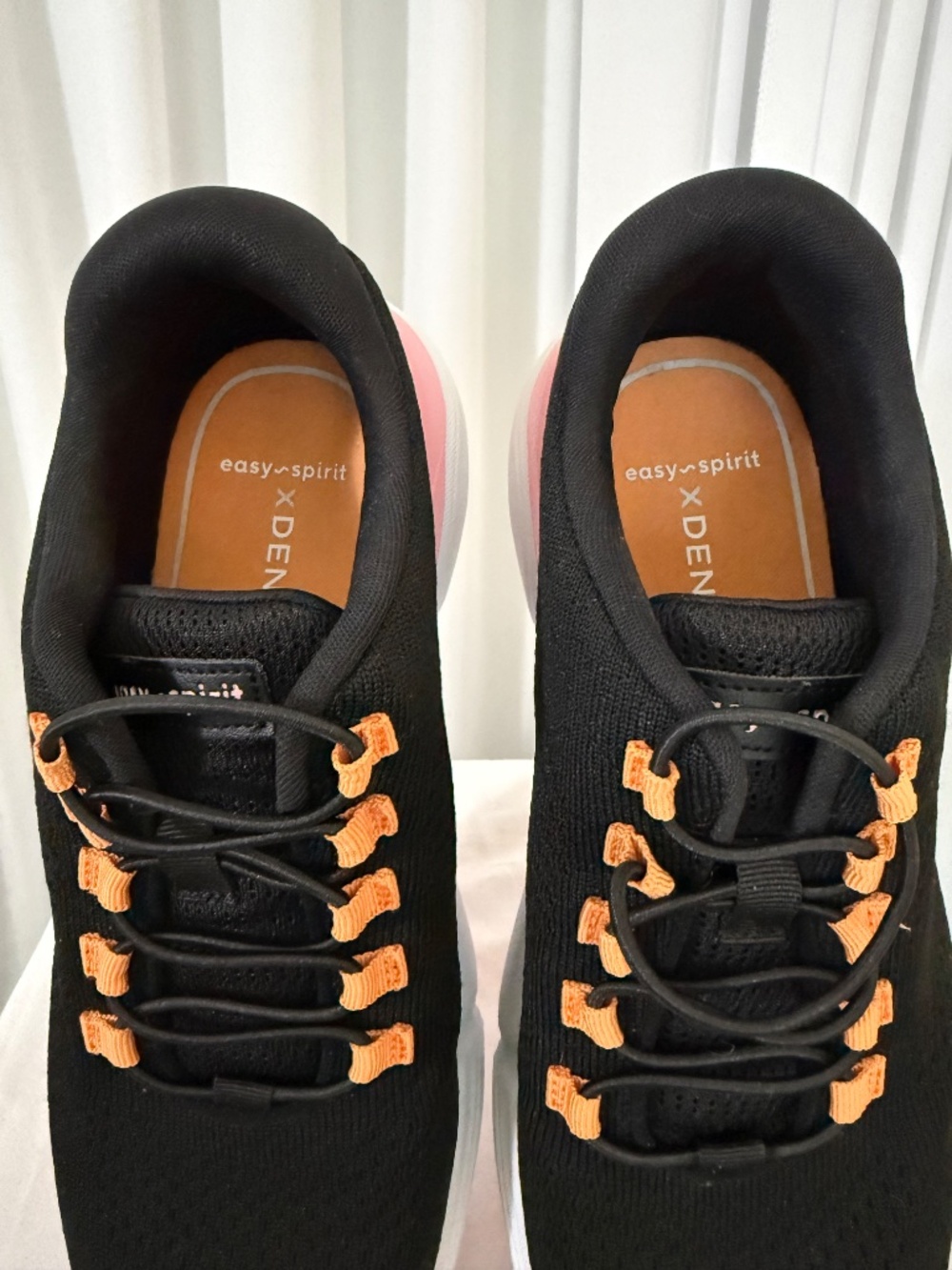 Easy Spirit x Denise Austin Sneakers Black Pink Orange Size 7.5M NWOB - Picture 11 of 16